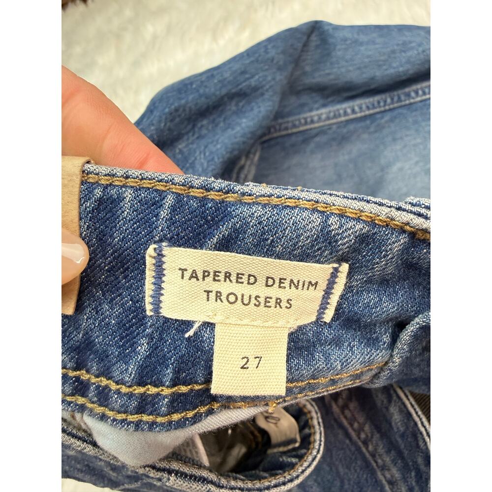 NWT Madewell High Rise Tapered Denim Trousers Blue Size 27 Relaxed Jeans - Picture 12 of 14